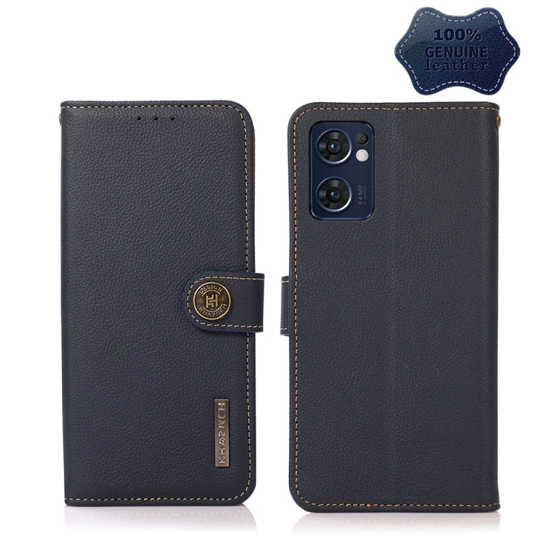 KHAZNEH Custer Genuine Leather RFID Phone Case, For Nokia C20 Plus, For OPPO Realme 9i, For OPPO Reno7 5G / Find X5 Lite, For Xiaomi Redmi Note 11 Pro 5G / 4G