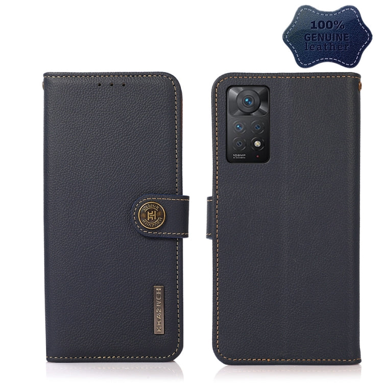 KHAZNEH Custer Genuine Leather RFID Phone Case, For Nokia C20 Plus, For OPPO Reno7 5G / Find X5 Lite, For Xiaomi Redmi Note 11 Pro 5G / 4G