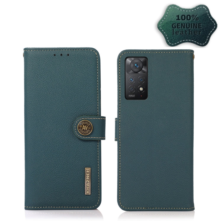 KHAZNEH Custer Genuine Leather RFID Phone Case, For Nokia C20 Plus, For OPPO Realme 9i, For OPPO Reno7 5G / Find X5 Lite, For Xiaomi Redmi Note 11 Pro 5G / 4G