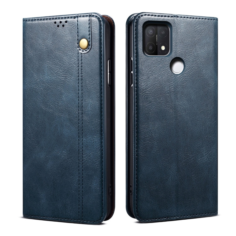 Simple Wax Crazy Horse Texture Horizontal Flip Leather Phone Case with Card Slots & Holder