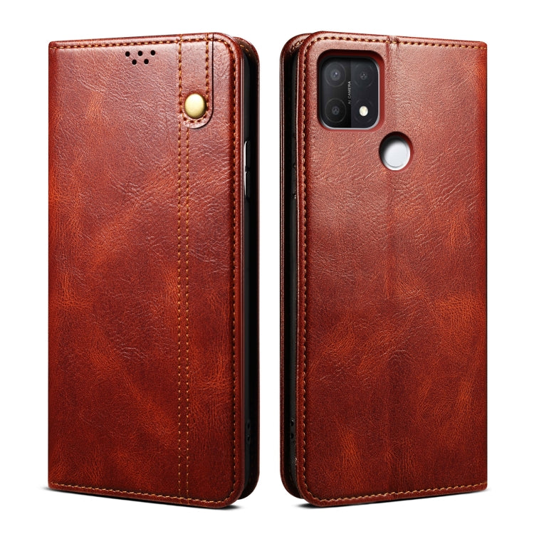 Simple Wax Crazy Horse Texture Horizontal Flip Leather Phone Case with Card Slots & Holder