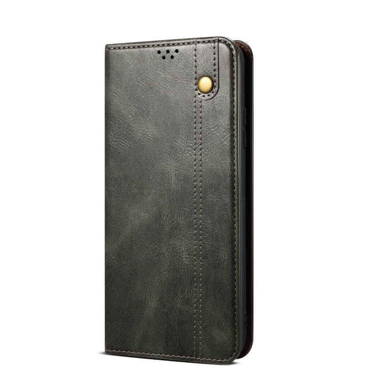 Simple Wax Crazy Horse Texture Horizontal Flip Leather Phone Case with Card Slots &amp; Holder