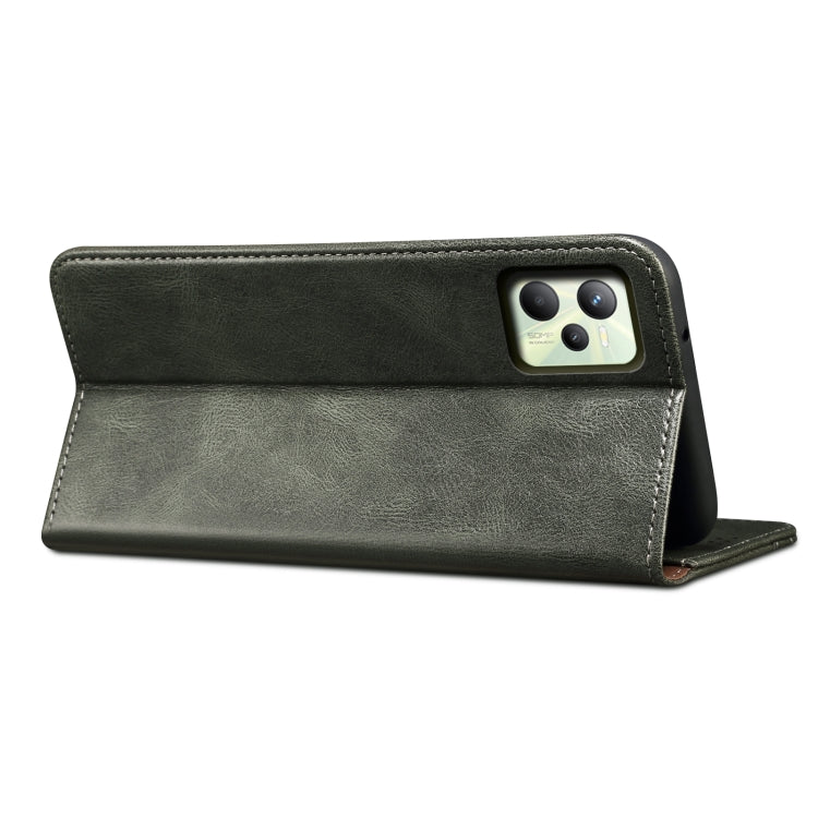 Simple Wax Crazy Horse Texture Horizontal Flip Leather Phone Case with Card Slots &amp; Holder