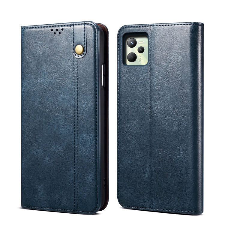 Simple Wax Crazy Horse Texture Horizontal Flip Leather Phone Case with Card Slots &amp; Holder