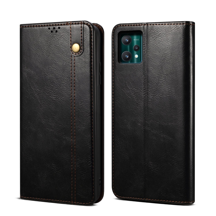 Simple Wax Crazy Horse Texture Horizontal Flip Leather Phone Case with Card Slots & Holder