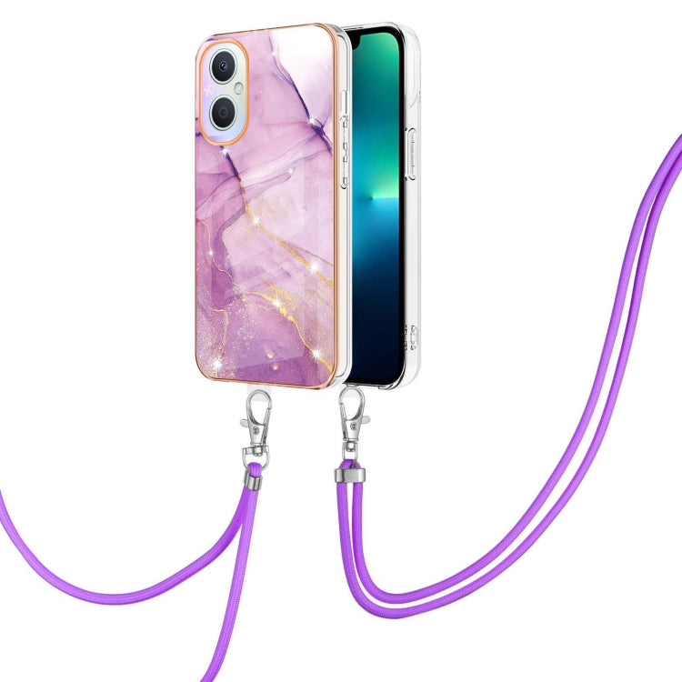 Electroplating Marble IMD TPU Phone Case with Lanyard