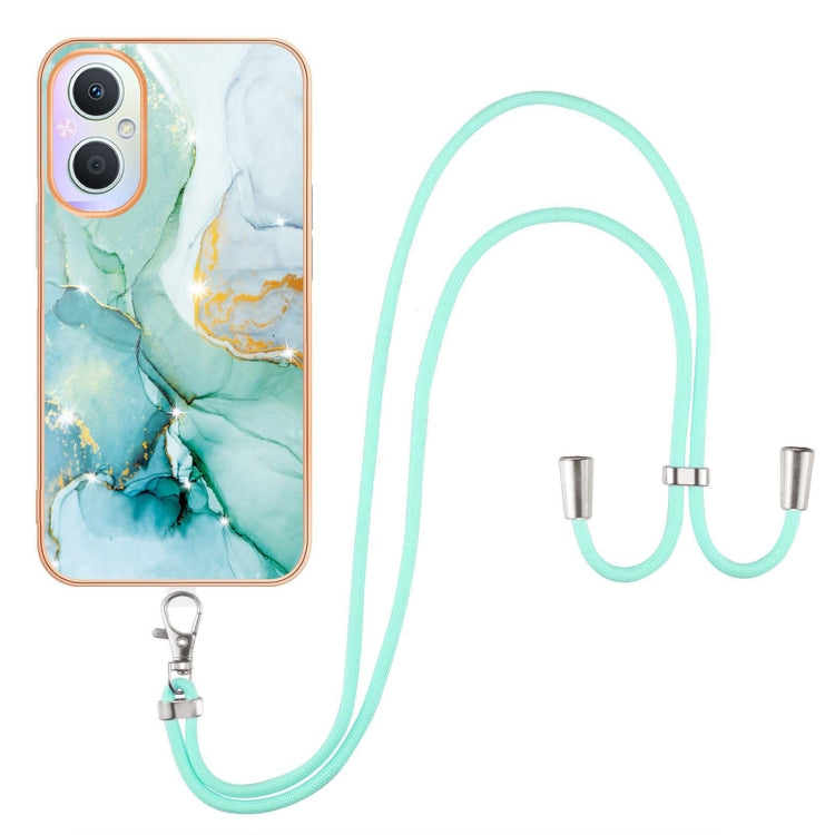 Electroplating Marble IMD TPU Phone Case with Lanyard, For OnePlus Nord N20 5G, For OPPO A15 / A15s, For OPPO A53s 5G / A55 5G / A54 4G / A16 / A54s, For OPPO A74 5G / A93 5G / A54 5G / A93s 5G, For OPPO A94 5G / A95 5G