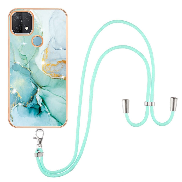 Electroplating Marble IMD TPU Phone Case with Lanyard, For OnePlus Nord N20 5G, For OPPO A15 / A15s, For OPPO A53s 5G / A55 5G / A54 4G / A16 / A54s, For OPPO A74 5G / A93 5G / A54 5G / A93s 5G, For OPPO A94 5G / A95 5G