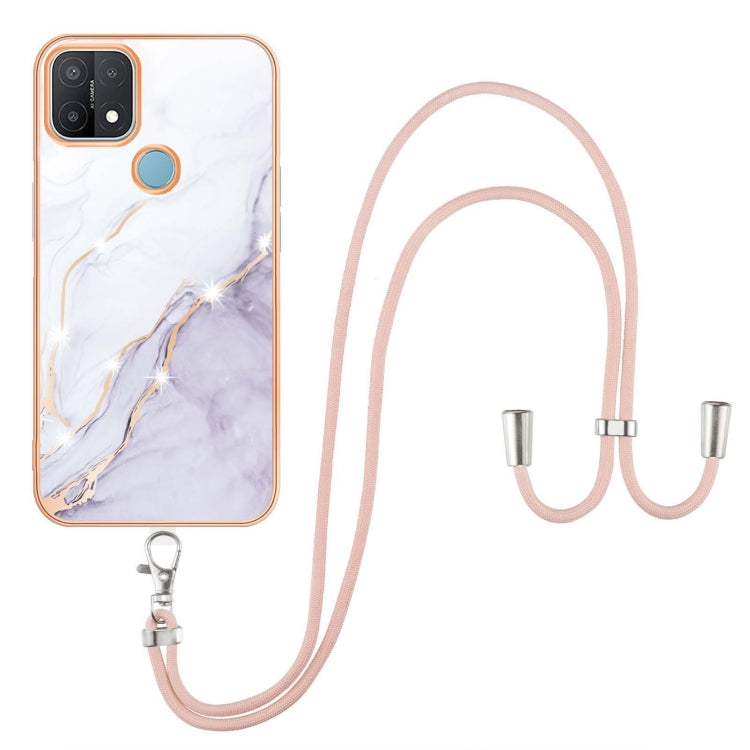 Electroplating Marble IMD TPU Phone Case with Lanyard