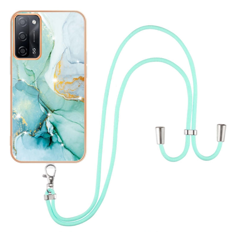 Electroplating Marble IMD TPU Phone Case with Lanyard, For OnePlus Nord N20 5G, For OPPO A15 / A15s, For OPPO A53s 5G / A55 5G / A54 4G / A16 / A54s, For OPPO A74 5G / A93 5G / A54 5G / A93s 5G, For OPPO A94 5G / A95 5G