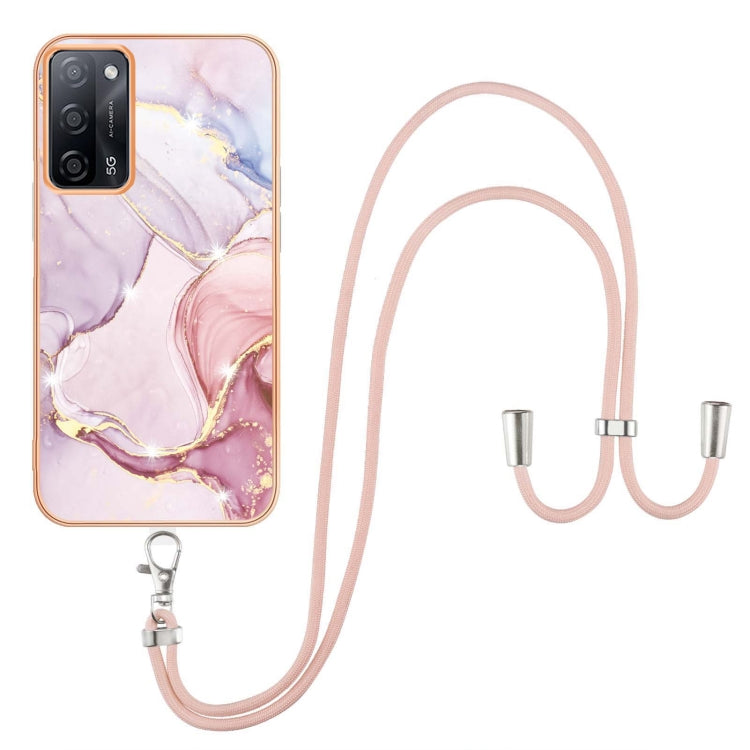 Electroplating Marble IMD TPU Phone Case with Lanyard