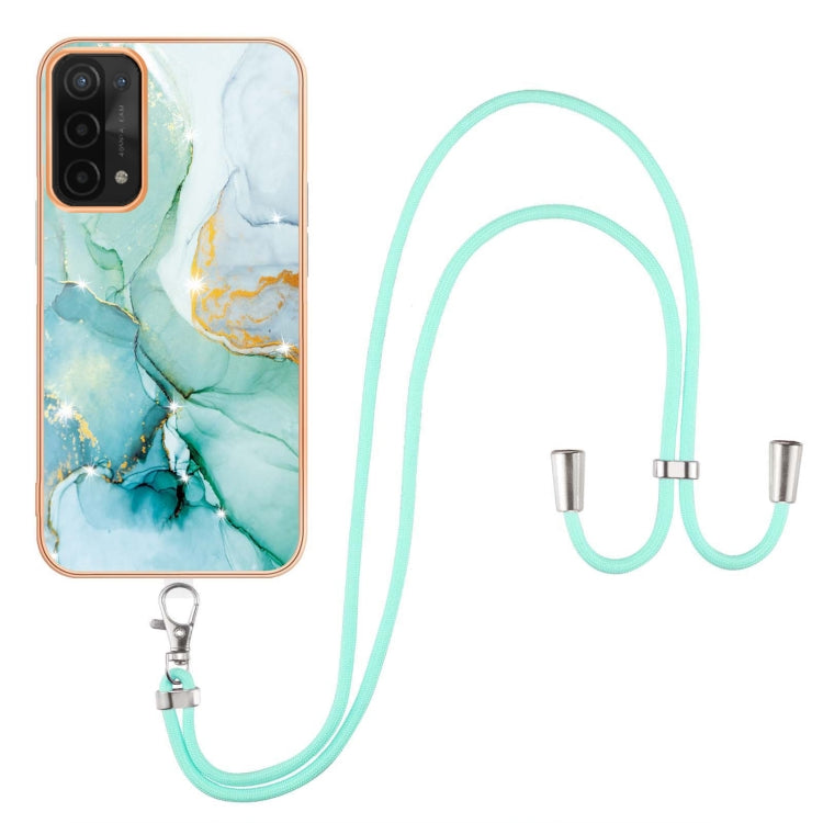 Electroplating Marble IMD TPU Phone Case with Lanyard, For OnePlus Nord N20 5G, For OPPO A15 / A15s, For OPPO A53s 5G / A55 5G / A54 4G / A16 / A54s, For OPPO A74 5G / A93 5G / A54 5G / A93s 5G, For OPPO A94 5G / A95 5G