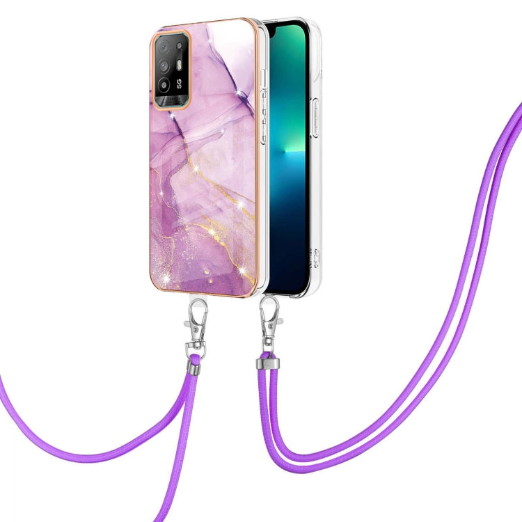 Electroplating Marble IMD TPU Phone Case with Lanyard