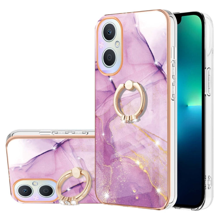 Electroplating Marble Pattern IMD TPU Phone Case with Ring Holder