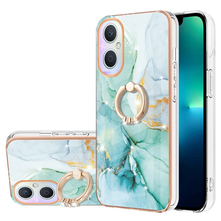 Electroplating Marble Pattern IMD TPU Phone Case with Ring Holder