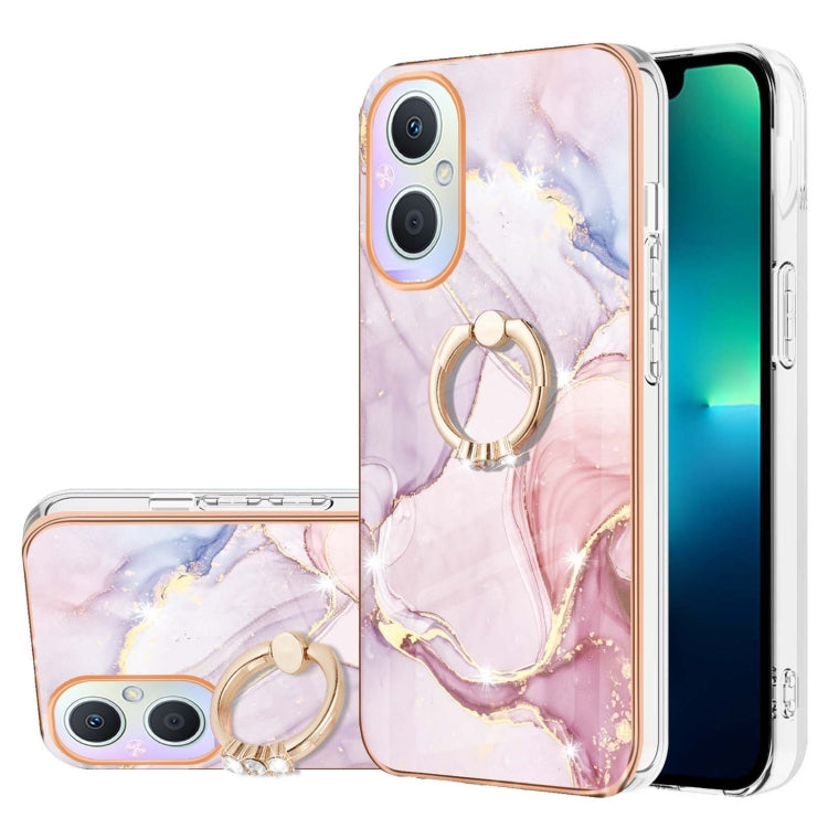 Electroplating Marble Pattern IMD TPU Phone Case with Ring Holder, For OnePlus Nord N20 5G, For OPPO A15 / A15s, For OPPO A53s 5G / A55 5G / A54 4G / A16 / A54s, For OPPO A74 5G / A93 5G / A54 5G / A93s 5G, For OPPO A94 5G / A95 5G