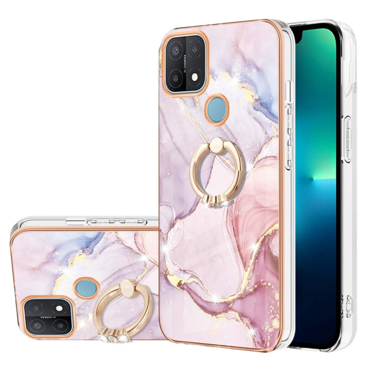 Electroplating Marble Pattern IMD TPU Phone Case with Ring Holder, For OnePlus Nord N20 5G, For OPPO A15 / A15s, For OPPO A53s 5G / A55 5G / A54 4G / A16 / A54s, For OPPO A74 5G / A93 5G / A54 5G / A93s 5G, For OPPO A94 5G / A95 5G