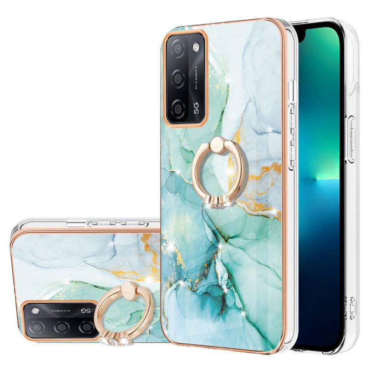 Electroplating Marble Pattern IMD TPU Phone Case with Ring Holder