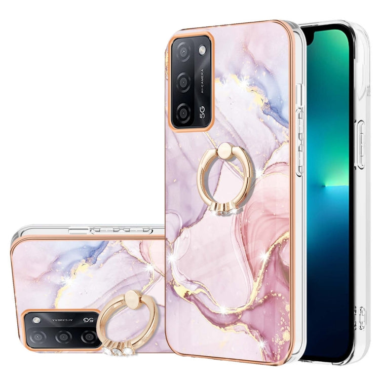 Electroplating Marble Pattern IMD TPU Phone Case with Ring Holder