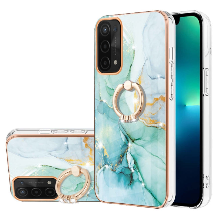 Electroplating Marble Pattern IMD TPU Phone Case with Ring Holder