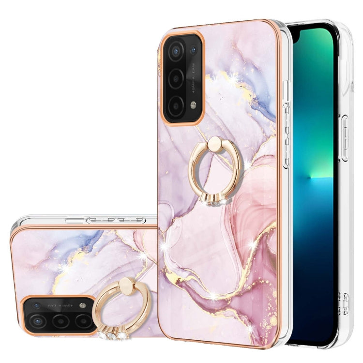 Electroplating Marble Pattern IMD TPU Phone Case with Ring Holder