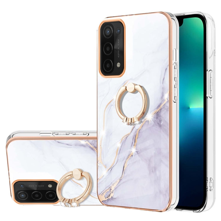 Electroplating Marble Pattern IMD TPU Phone Case with Ring Holder, For OnePlus Nord N20 5G, For OPPO A15 / A15s, For OPPO A53s 5G / A55 5G / A54 4G / A16 / A54s, For OPPO A74 5G / A93 5G / A54 5G / A93s 5G, For OPPO A94 5G / A95 5G