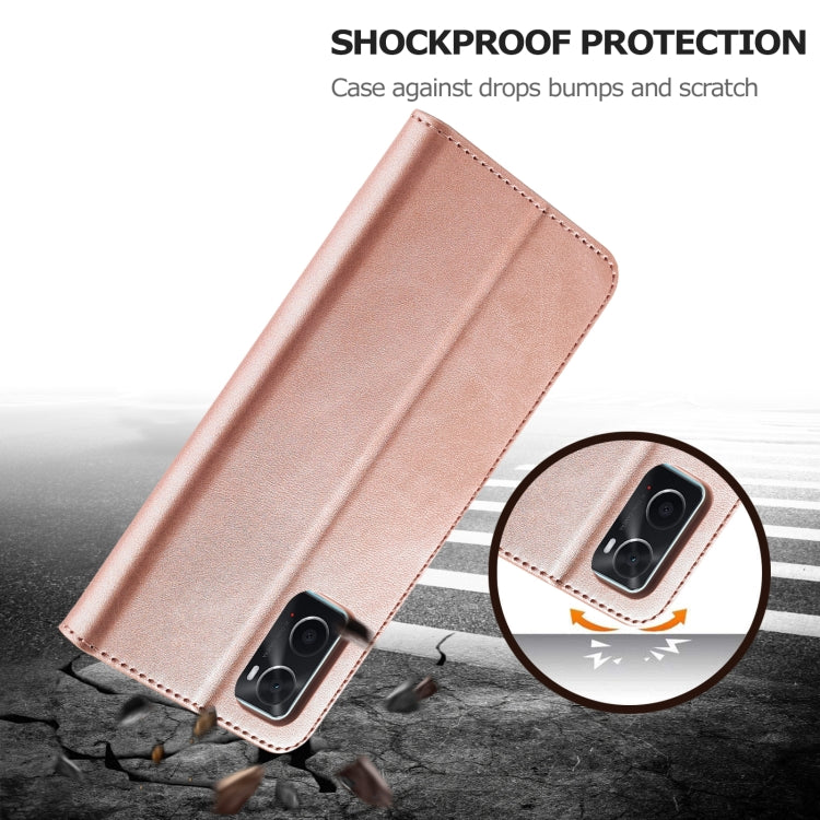 LC.IMEEKE Calf Texture Leather Phone Case, For OPPO Realme 9i / A36 / A76