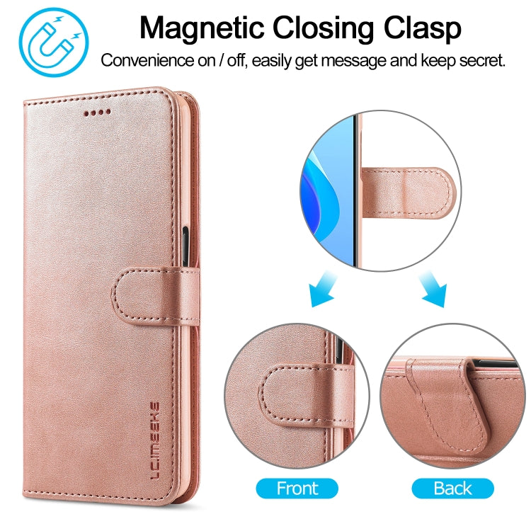 LC.IMEEKE Calf Texture Leather Phone Case, For OPPO Realme 9i / A36 / A76