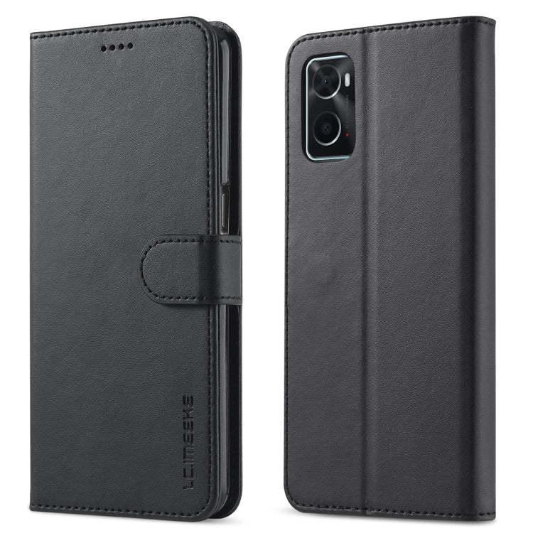 LC.IMEEKE Calf Texture Leather Phone Case, For OPPO Realme 9i / A36 / A76