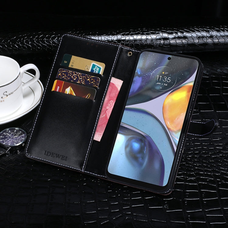 idewei Crocodile Texture Leather Phone Case, For Motorola Moto G22, For OPPO Reno7 Z 5G, For Umidigi A11S, For Xiaomi Poco M4 Pro 4G, For Xiaomi Poco X4 Pro 5G, For ZTE Blade A31 Plus, For Huawei nova 9 SE, For ZTE nubia Z40 Pro