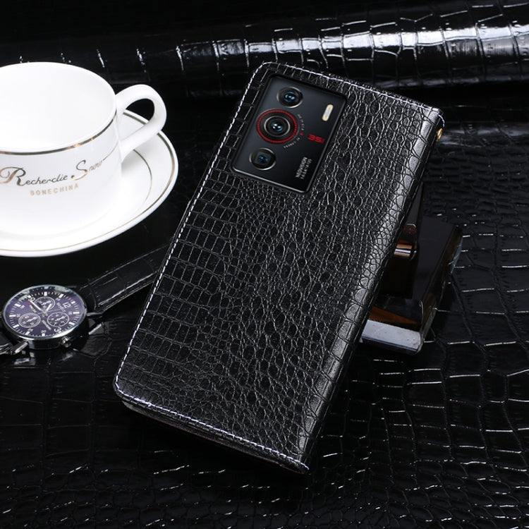 idewei Crocodile Texture Leather Phone Case, For ZTE nubia Z40 Pro