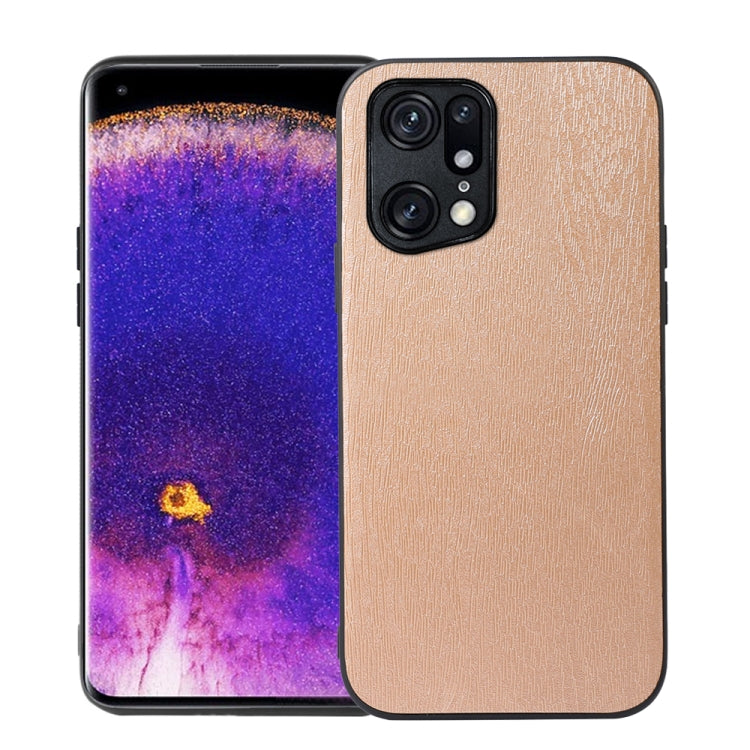 Wood Texture PU Phone Case, For OPPO Find X5 Pro, For OPPO Find N