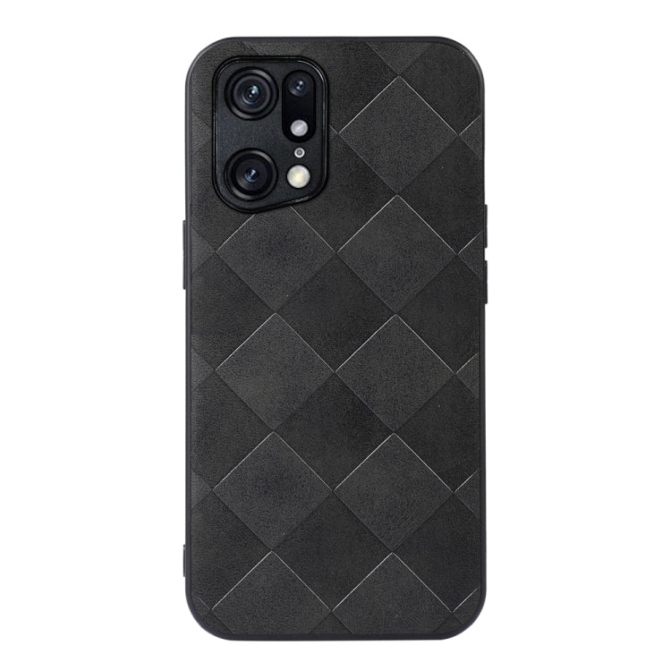 Weave Plaid PU Phone Case, For OPPO Find X5 Pro, For OPPO Find N