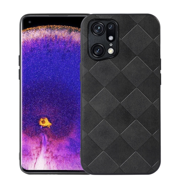 Weave Plaid PU Phone Case, For OPPO Find X5 Pro, For OPPO Find N