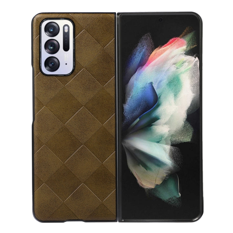 Weave Plaid PU Phone Case, For OPPO Find X5 Pro, For OPPO Find N