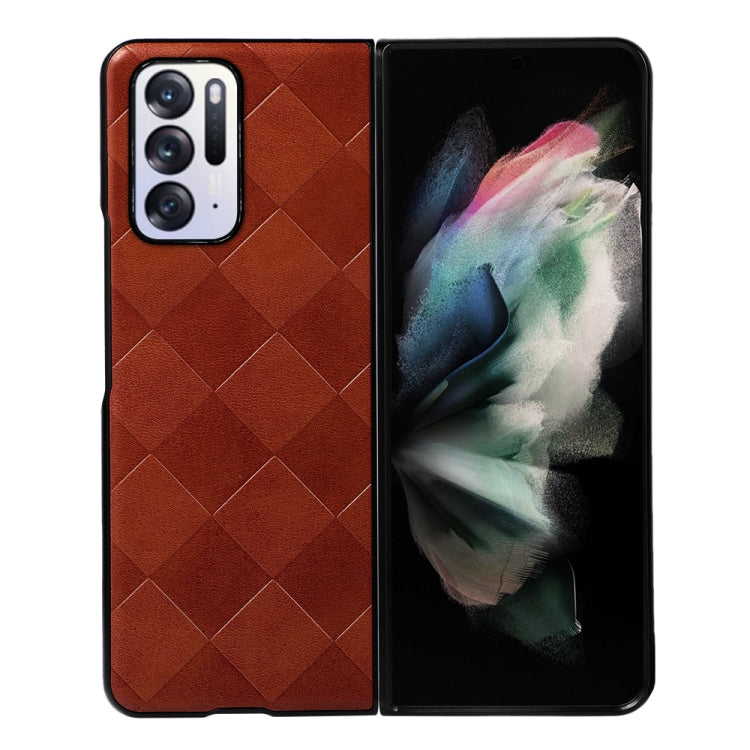 Weave Plaid PU Phone Case, For OPPO Find X5 Pro, For OPPO Find N