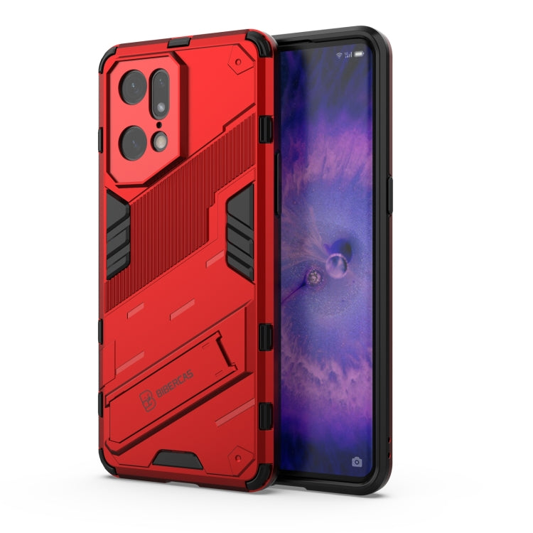 Punk Armor 2 in 1 PC + TPU Shockproof Phone Case with Invisible Holder