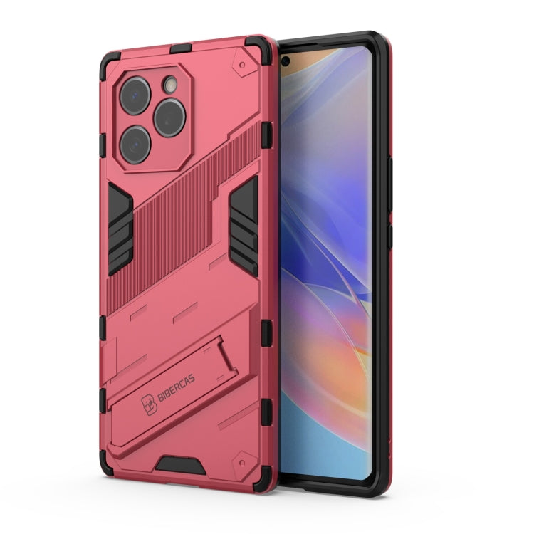 Punk Armor 2 in 1 PC + TPU Shockproof Phone Case with Invisible Holder