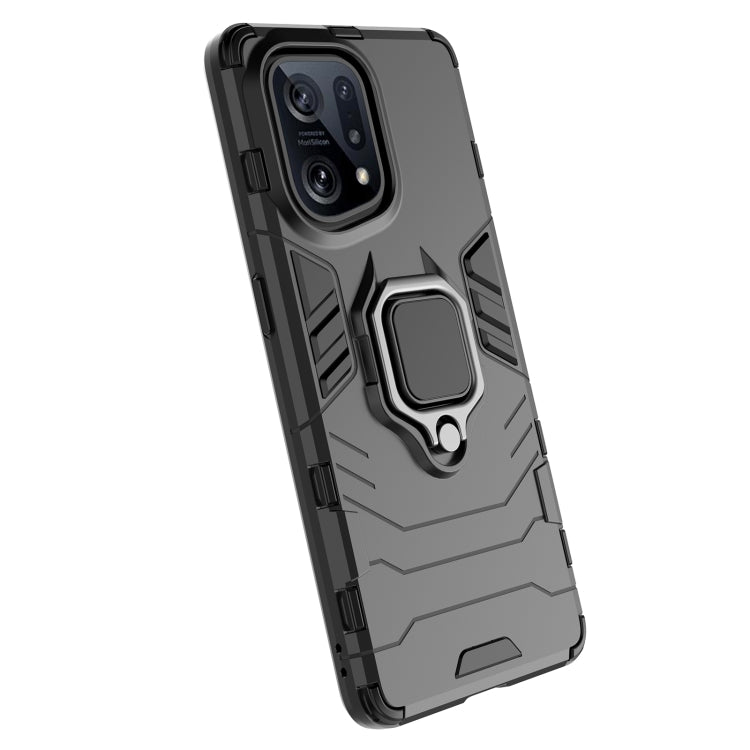 Shockproof PC + TPU Protective Phone Case with Magnetic Ring Holder, For OPPO Find X5, For Realme C35