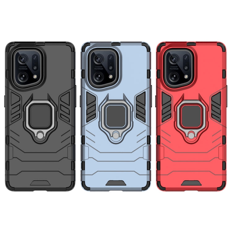 Shockproof PC + TPU Protective Phone Case with Magnetic Ring Holder, For OPPO Find X5, For Realme C35