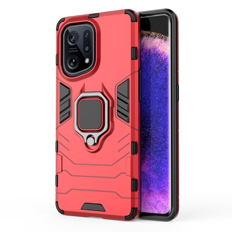 Shockproof PC + TPU Protective Phone Case with Magnetic Ring Holder, For OPPO Find X5, For Realme C35