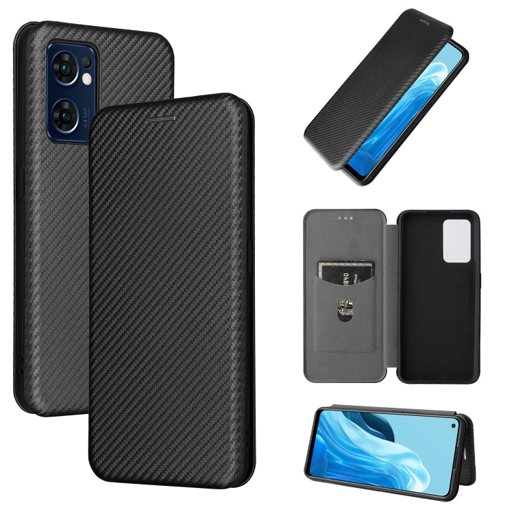 Carbon Fiber Texture Magnetic Leather Phone Case