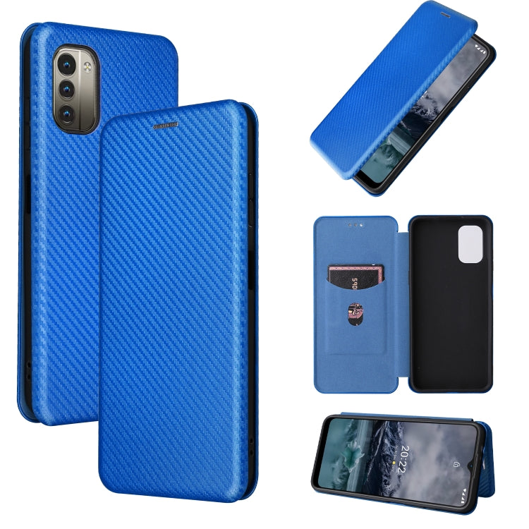 Carbon Fiber Texture Magnetic Leather Phone Case