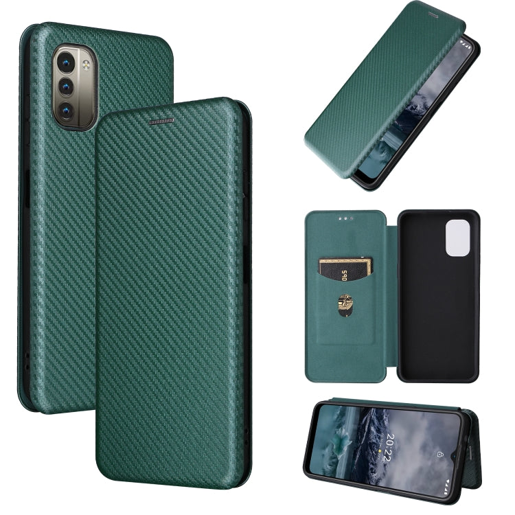 Carbon Fiber Texture Magnetic Leather Phone Case