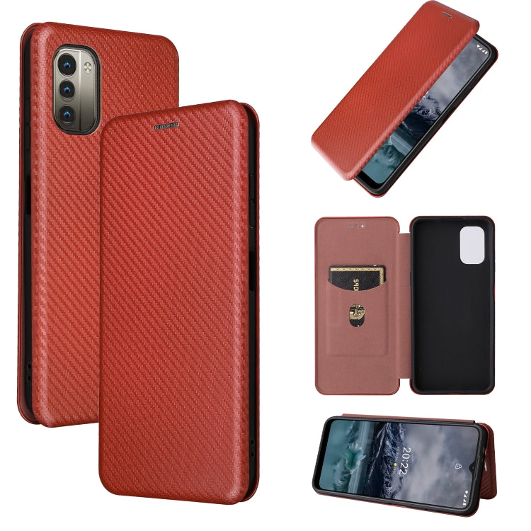 Carbon Fiber Texture Magnetic Leather Phone Case