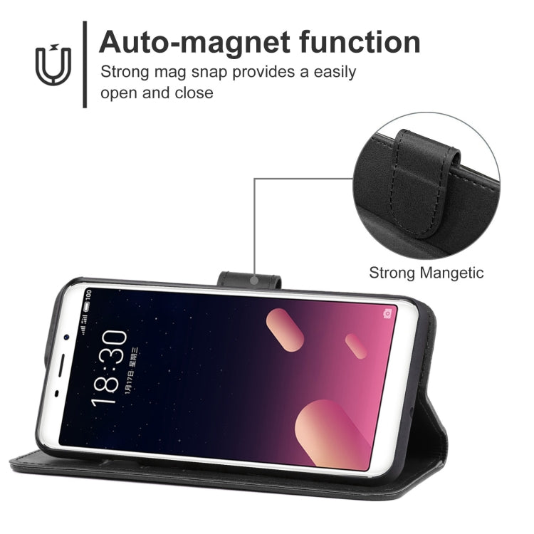 Leather Phone Case, For Meizu Meilan S6, For vivo iQOO U5x