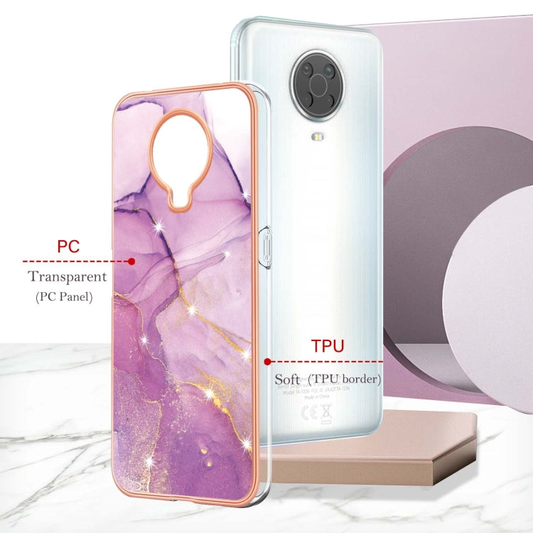 Electroplating Marble Pattern Dual-side IMD TPU Phone Case, For Nokia G20 / G10, For Nokia G21 / G11, For Realme 9 Pro+, For Realme 9 Pro, For Realme 9i