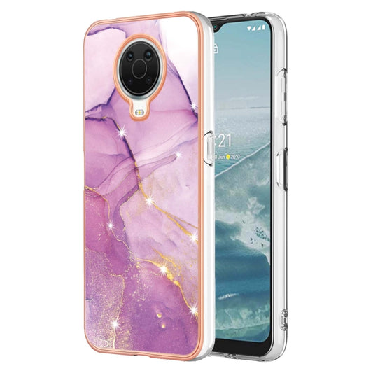 Electroplating Marble Pattern Dual-side IMD TPU Phone Case, For Nokia G20 / G10, For Nokia G21 / G11, For Realme 9 Pro+, For Realme 9 Pro, For Realme 9i