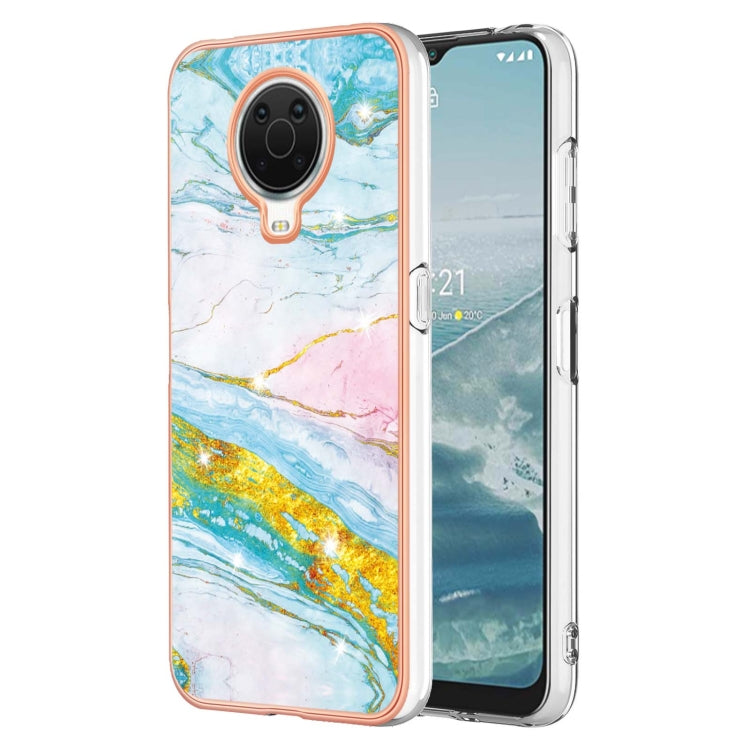 Electroplating Marble Pattern Dual-side IMD TPU Phone Case, For Nokia G20 / G10, For Nokia G21 / G11, For Realme 9 Pro+, For Realme 9 Pro, For Realme 9i