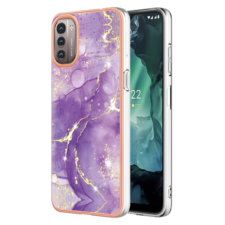 Electroplating Marble Pattern Dual-side IMD TPU Phone Case, For Nokia G20 / G10, For Nokia G21 / G11, For Realme 9 Pro+, For Realme 9 Pro, For Realme 9i